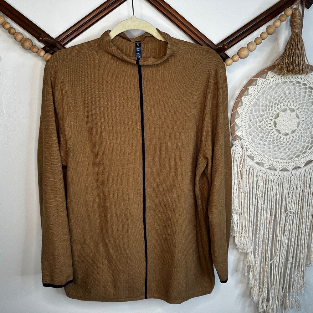 Marittimo Brown Stripe Pullover Sweater